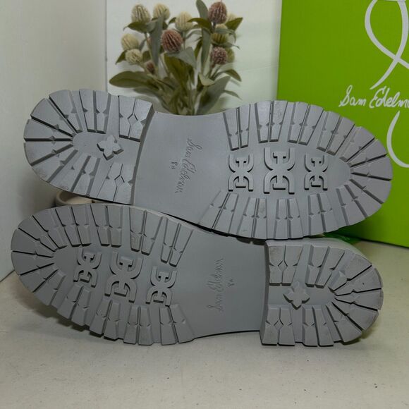 Sam Edelman Lydell Lace Up Combat Boot Pebble Grey Block Heel Women's US 8.5M - Picture 8 of 8